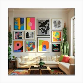 Modern Living Room 1 Canvas Print