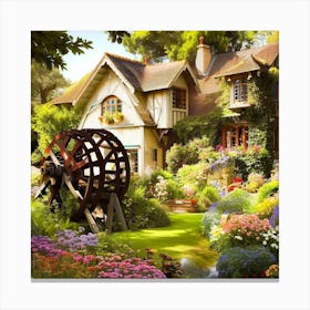 Classic woden house 1 Canvas Print