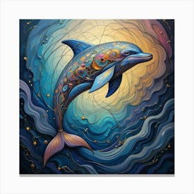 Dolphin Painting Canvas Print