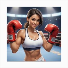 Boxing Girl 12 Canvas Print