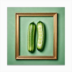 Cucumbers In A Frame 12 Canvas Print
