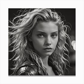 Black And White Portrait Canvas Print