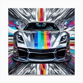 Rainbow Car Canvas Print