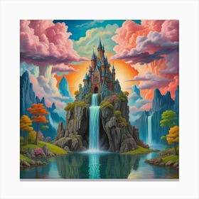 Enchanted Heights The Castle Of Cascading Waters (11) Canvas Print