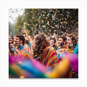 Holi Party Canvas Print