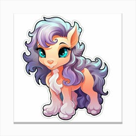 Pony Sticker Canvas Print