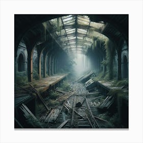 Abandoned Railway Station Canvas Print