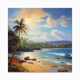 AI Tropical Bliss Symphony Canvas Print