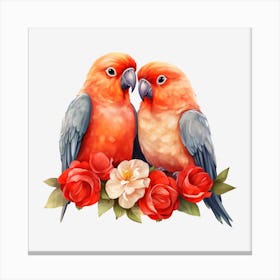 Couple Of Parrots 11 Canvas Print
