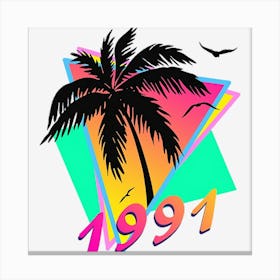 1991 Tropical Sunset Canvas Print