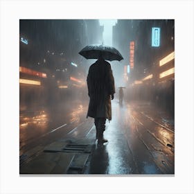 Rainy City 1 Canvas Print