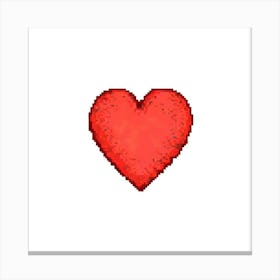 Heart Pixel Art 1 Canvas Print