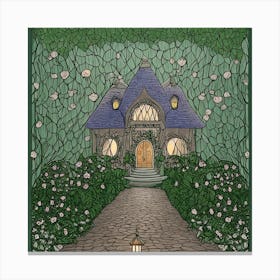 Cinderellas House Nestled In A Tranquil Forest Glade Boasts Walls Adorned With Climbing Roses Th Canvas Print