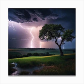 Lightning Storm Canvas Print