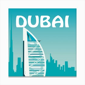 Dubai Bold Illustration Canvas Print