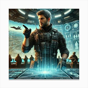 A Sci Fi Depiction Of Viktor Sokolov Tactical Command Canvas Print