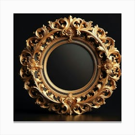ornate golden picture frame with intricate carvings and flourishes, perfect for displaying treasured memories or adding a touch of elegance to any room Canvas Print