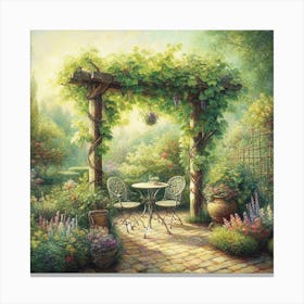 Garden Table Canvas Print