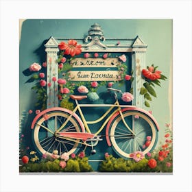 Bicycle In The Garden 1 Canvas Print