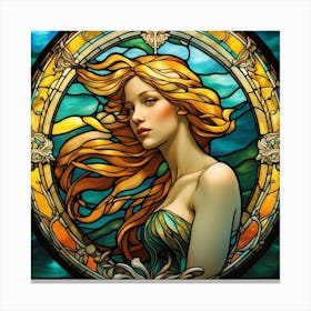 Golden Mermaid Canvas Print