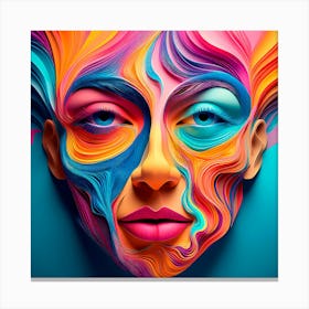 Abstract Paper Face 1 Canvas Print