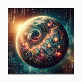 Psychedelic Planet Canvas Print