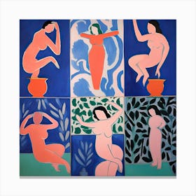 Women Dancing, Shape Study, The Matisse Inspired Art Collection 7 Canvas Print
