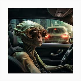 Alien Car 2 1 Canvas Print