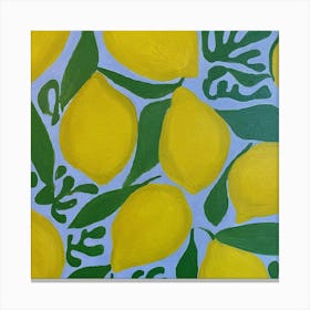 Matisse Inspired Abstract Lemons 3 Canvas Print