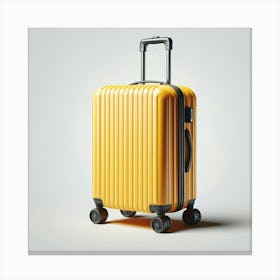 Yellow Suitcase On Wheels 3 Canvas Print