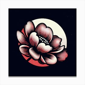 Flower In The Moon Canvas Print