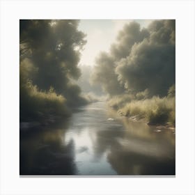 River In The Forest 49 Canvas Print