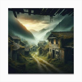 Village In The Mountains 7 Canvas Print