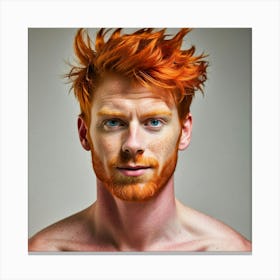 Male Ginger Hair Man Redhead Unique Distinctive Fiery Vibrant Bright Bold Striking Stando (3) Canvas Print