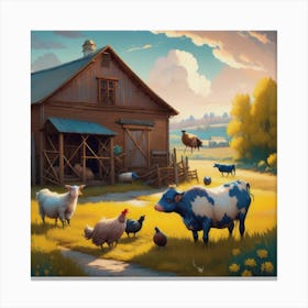 Farmyard Friends Canvas Print