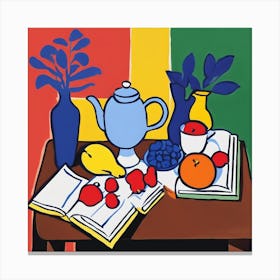 A Matisse-Inspired Still Life 3 Canvas Print