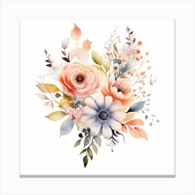 Watercolor Flowers 4 Canvas Print