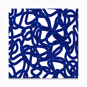 Blue Twisted Cords Canvas Print