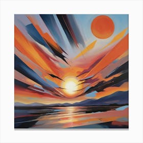 Sunset Paintings Art Print Canvas Print