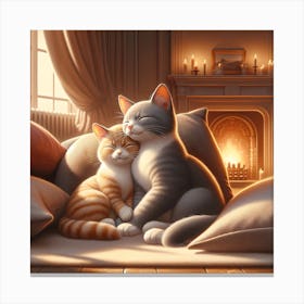 Cute Cats Canvas Print