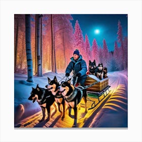 Sled Dogs Canvas Print