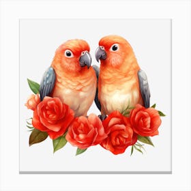 Two Parrots 1 Canvas Print