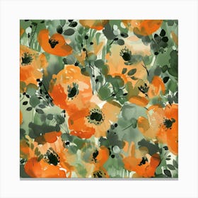 Orange Poppies 4 Canvas Print