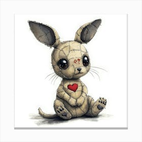 Heart Bunny 1 Stampe su tela