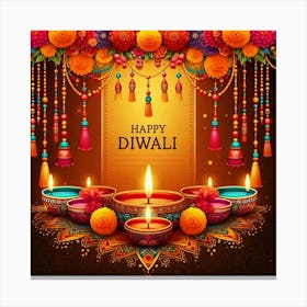 Happy Diwali Images Templates Design S (4) Canvas Print