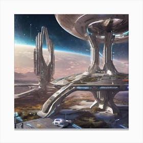 Futuristic City 94 Canvas Print