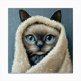 Bathroom Cat 4 Canvas Print