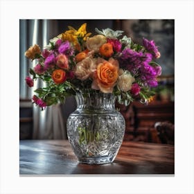 Flowers In A Vase Canvas Print