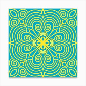 Kazakhstan Square Motif 1 Canvas Print