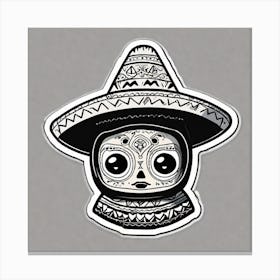 Day Of The Dead Skull 3 Canvas Print